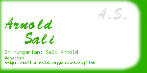 arnold sali business card